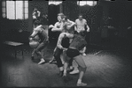 Fight scene rehearsal for the stage production West Side Story