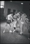 Liane Plane and dancers in rehearsal for the stage production West Side Story
