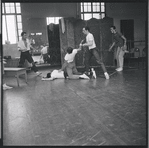 Fight scene rehearsal for the stage production West Side Story