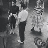 Chita Rivera, Ken Le Roy, and dancers in rehearsal for the stage production West Side Story