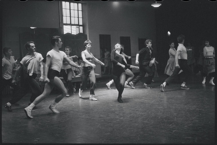 Dancers rehearsing for West Side Story