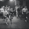Dancers in rehearsal for the stage production West Side Story