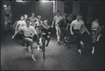 Dancers in rehearsal for the stage production West Side Story