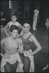 Chita Rivera, Marilyn D'Honau and unidentified dancer in rehearsal for the stage production West Side Story