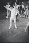 Peter Gennaro directing dancers in rehearsal for the stage production West Side Story