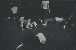 Dancers in rehearsal for the stage production West Side Story