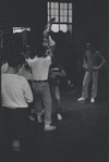 Dancers in rehearsal for the stage production West Side Story