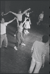 Lee Theodore (a.k.a. Lee Becker) and dancers in rehearsal for the stage production West Side Story
