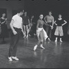 Ken Le Roy, Chita Rivera and dancers in rehearsal for the stage production West Side Story