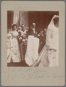 Photographs of the marriage of Vittorio Emmanuele, Prince of Naples to Princess Helena of Montenegro [on the] 24th of October, 1896