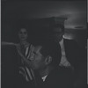 Carol Lawrence, Leonard Bernstein and unidentified man during rehearsal for the stage production West Side Story