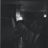 Carol Lawrence, Leonard Bernstein and unidentified man during rehearsal for the stage production West Side Story