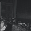 Leonard Bernstein conducting orchestra during opening night party at Roseland for the stage production West Side Story