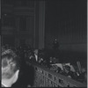 Leonard Bernstein conducting orchestra during opening night party at Roseland for the stage production West Side Story