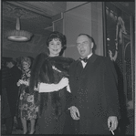 Two unidentified guests during opening night party at Roseland for the stage production West Side Story