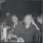 Two unidentified guests during opening night party at Roseland for the stage production West Side Story