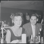 Two unidentified guests during opening night party at Roseland for the stage production West Side Story
