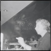 Unidentified woman during opening night party at Roseland for the stage production West Side Story
