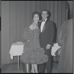 Carol Lawrence and Larry Kert during opening night party at Roseland for the stage production West Side Story