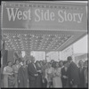 ANTA students under marquee during the stage production West Side Story at the Broadway Theatre
