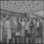 ANTA students under marquee during the stage production West Side Story at the Broadway Theatre