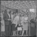 ANTA students under marquee during the stage production West Side Story at the Broadway Theatre