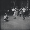 Jerome Robbins directs Larry Kert and Carol Lawrence during rehearsal for the stage production West Side Story