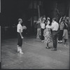 Jerome Robbins directs Carol Lawrence and Larry Kert during rehearsal for the stage production West Side Story
