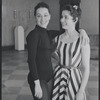 Chita Rivera and Carol Lawrence during rehearsal for the stage production West Side Story
