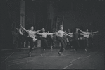 Dancers in rehearsal for the stage production West Side Story