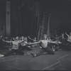 Dancers in rehearsal for the stage production West Side Story