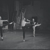 Ken LeRoy and dancers in rehearsal for the stage production West Side Story