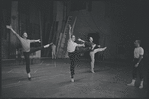 Ken LeRoy and dancers in rehearsal for the stage production West Side Story