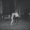 Choreographer Peter Gennaro and ensemble in rehearsal for the stage production West Side Story
