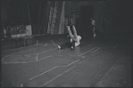 Choreographer Peter Gennaro and ensemble in rehearsal for the stage production West Side Story