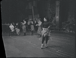 Chita Rivera and cast in rehearsal for the stage production West Side Story