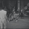 Choreographer Peter Gennaro, Chita Rivera and ensemble in rehearsal for the stage production West Side Story