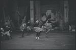 Chita Rivera and cast in rehearsal for the stage production West Side Story