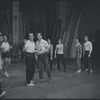 Ken Leroy, Larry Kert and ensemble in rehearsal for the stage production West Side Story