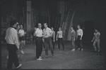 Ken Leroy, Larry Kert and ensemble in rehearsal for the stage production West Side Story