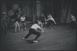 Ken Leroy, Michael Callan and ensemble in the stage production West Side Story