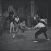 Ken Leroy, Michael Callan and ensemble in the stage production West Side Story