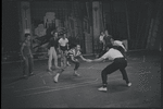Ken Leroy, Michael Callan and ensemble in the stage production West Side Story