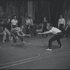 Ken Leroy, Michael Callan and ensemble in the stage production West Side Story