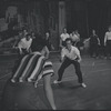 Ken Leroy, Michael Callan and ensemble in the stage production West Side Story