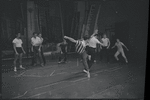 Ken Leroy, Michael Callan and ensemble in the stage production West Side Story