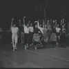 Jerome Robbins, choreographer Peter Gennaro, Chita Rivera and ensemble in rehearsal for the stage production West Side Storyc