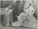 Actor Edward Matthews as St. Ignatius, actress Bruce Howard as St. Teresa II and actress Beatrice Robinson-Wayne as St. Teresa I in the theatrical production "Four Saints in Three Acts," 1934