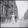 Carol Lawrence and Larry Kert on location (West 56th street between 9th and 10th ave) for West Side Story publicity shoot
