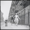 Larry Kert and Carol Lawrence on location (Manhattan) for West Side Story publicity shoot